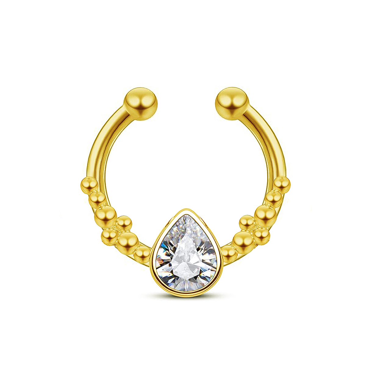 Anel de nariz falso em ferradu - Body Jewelry Nose Ring avaliação e preço