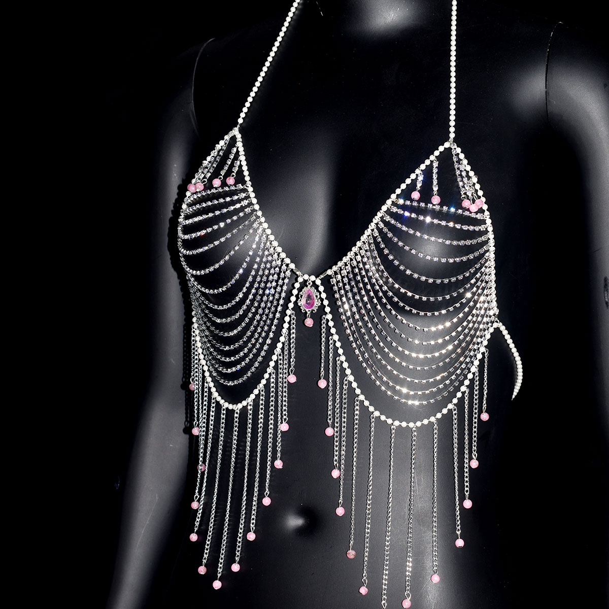 Elegante strass sutiã jóias se - Body Jewelry Dress avaliação e preço
