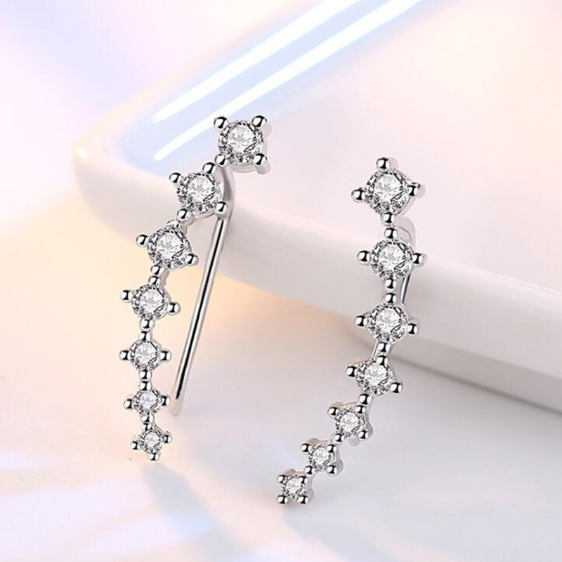 Cubic Zirconia Ear Crawlers pa - Body Piercing Quality Jewelry avaliação e preço