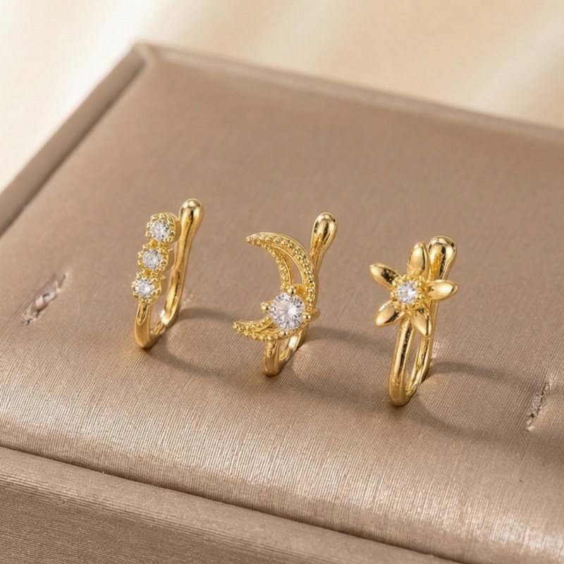 Conjunto de 3 clipes de nariz  - Body Jewelry Nose Ring avaliação e preço