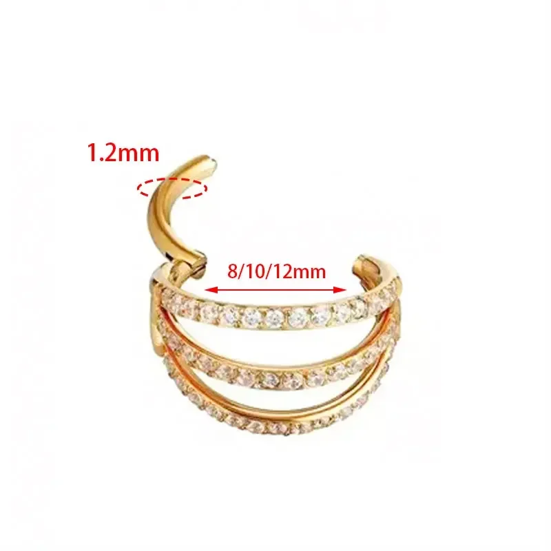 G23 titânio articulado segment - Septum Clicker Ring avaliação e preço