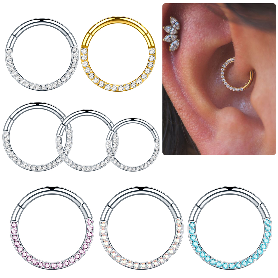 Anéis de nariz de aço inoxidáv - Septum Clicker Ring avaliação e preço