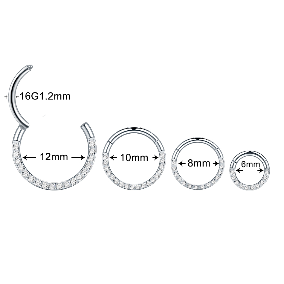 Anéis de nariz de aço inoxidáv - Septum Clicker Ring avaliação e preço