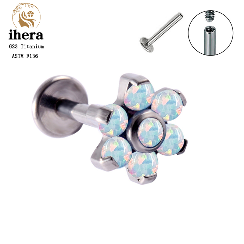 Brinco de Titânio G23 com Flor - Body Jewelry Labret avaliação e preço