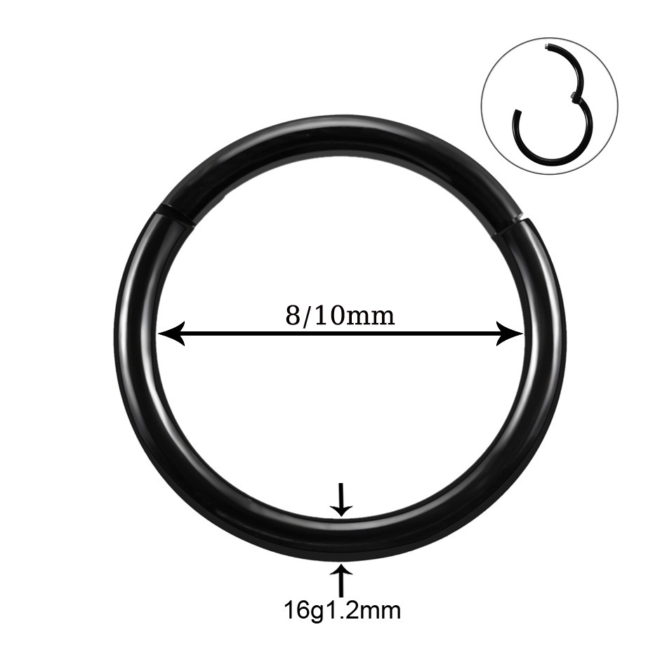 Brincos cirúrgicos de aço inox - Septum Clicker Ring avaliação e preço