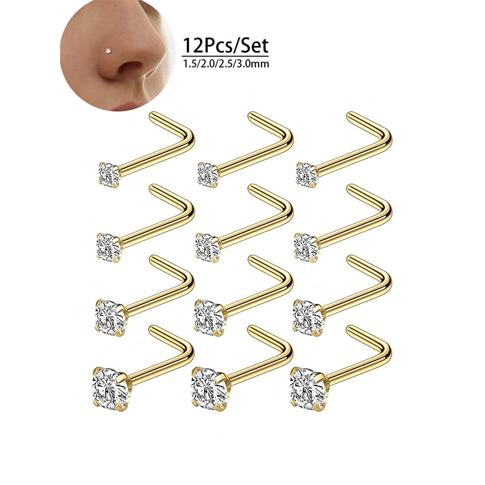 Conjunto completo de 12 peças  - Body Jewelry Nose Ring avaliação e preço