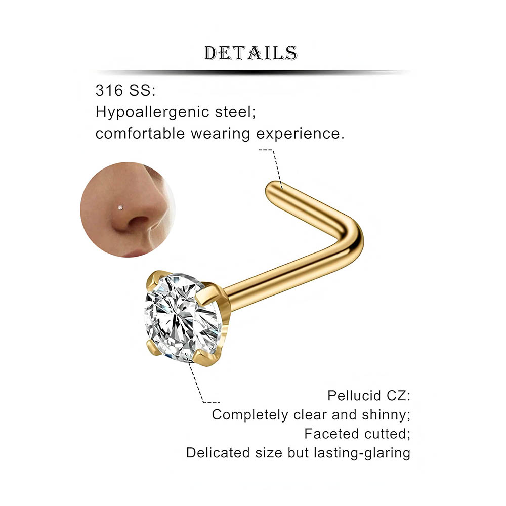 Conjunto completo de 12 peças  - Body Jewelry Nose Ring avaliação e preço