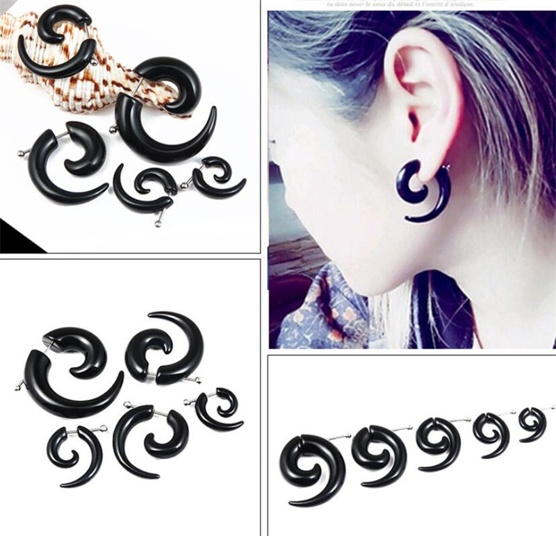 Brincos espirais tribais preto - Body Jewelry Tunnels avaliação e preço