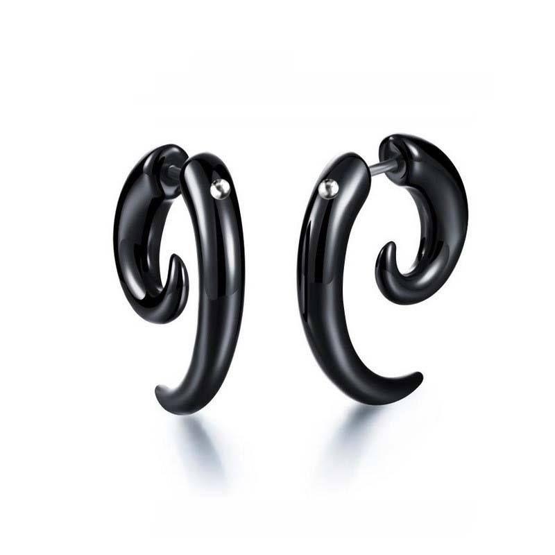Brincos espirais tribais preto - Body Jewelry Tunnels avaliação e preço