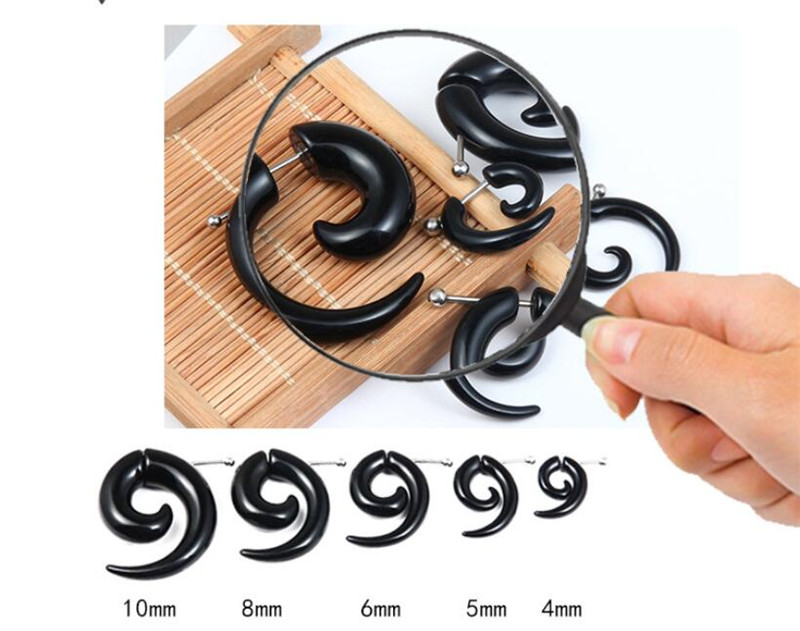 Brincos espirais tribais preto - Body Jewelry Tunnels avaliação e preço