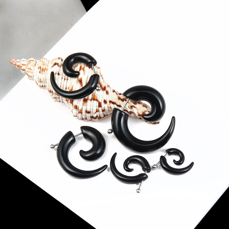 Brincos espirais tribais preto - Body Jewelry Tunnels avaliação e preço