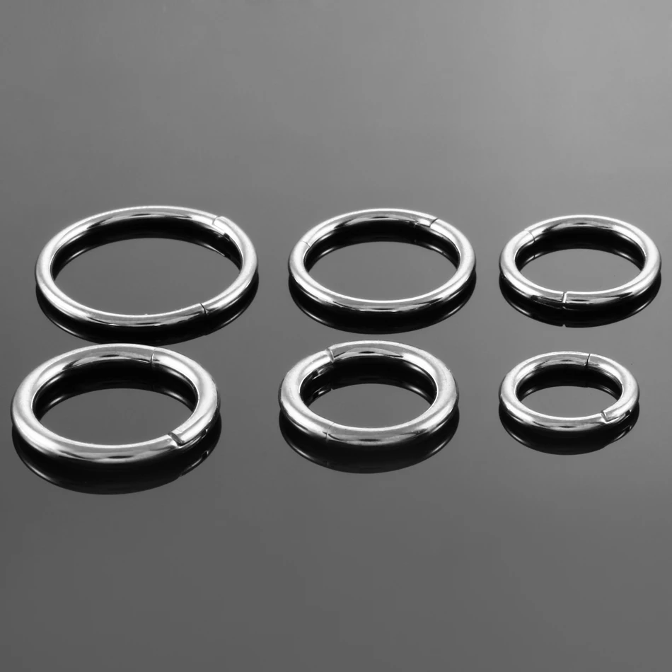 F136 titânio nariz piercing ar - Septum Clicker Ring avaliação e preço